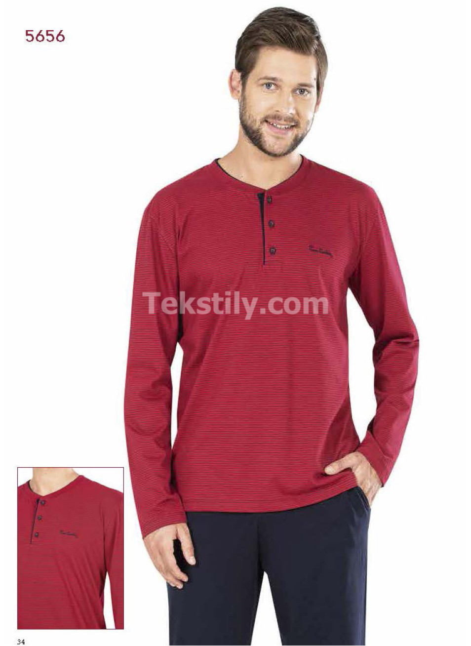 Пижама Мужская  2-КА (S,M,L,XL,XXL) PIERRE CARDIN