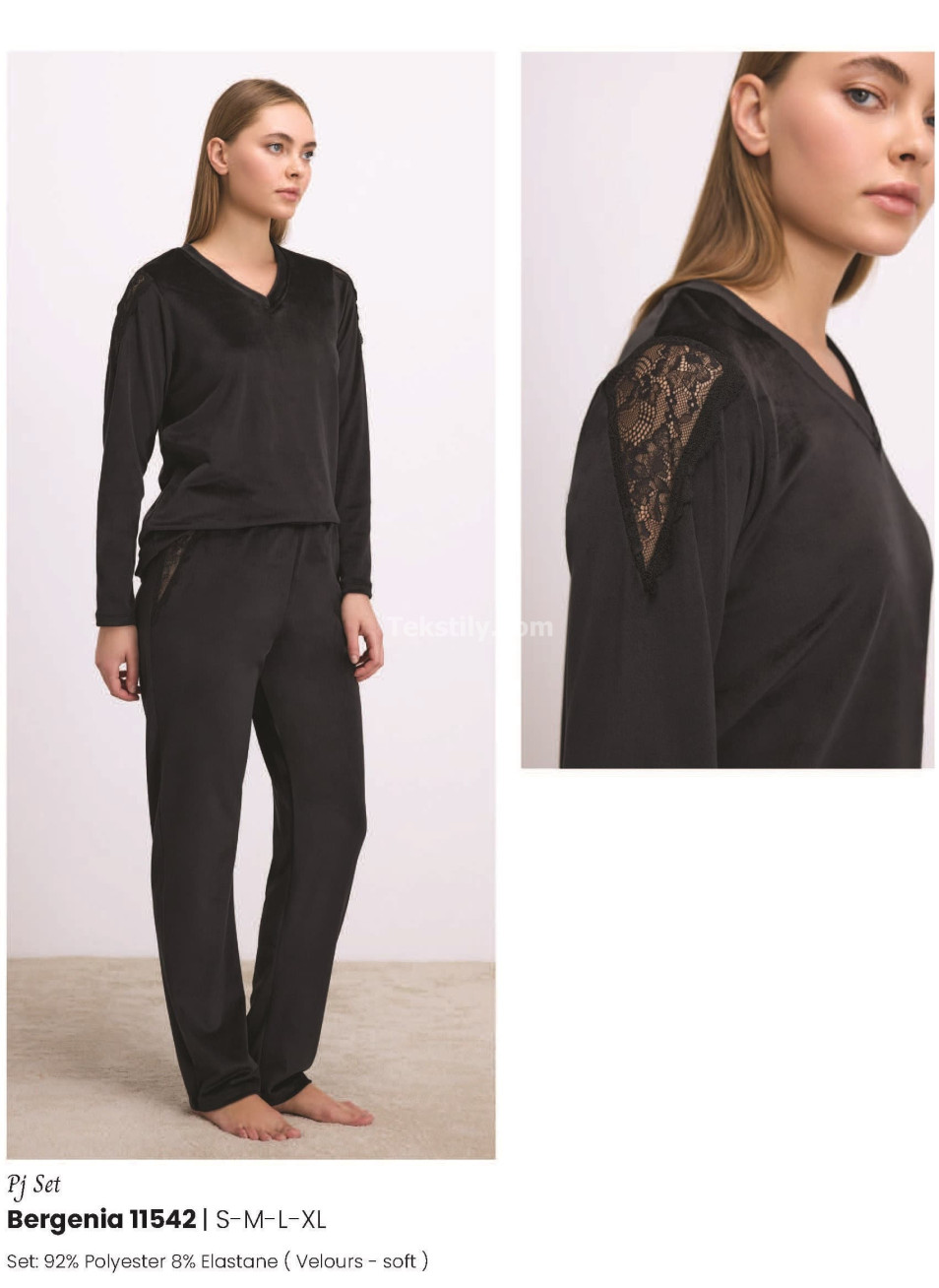 Женский домашний комплект с брюками (S-M-L-XL) ANIL 2025/26