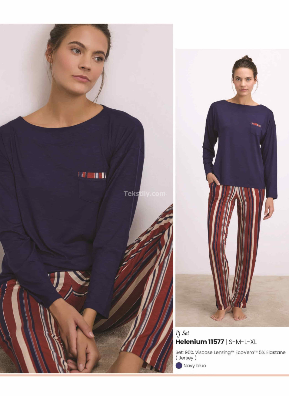 Женский домашний комплект с брюками (S-M-L-XL) ANIL 2025/26