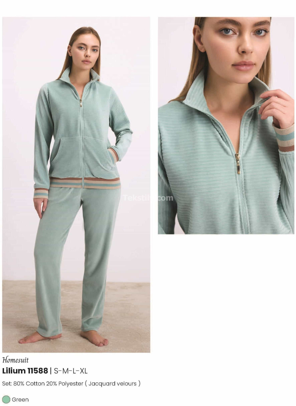 Женский домашний комплект с брюками (S-M-L-XL) ANIL 2025/26
