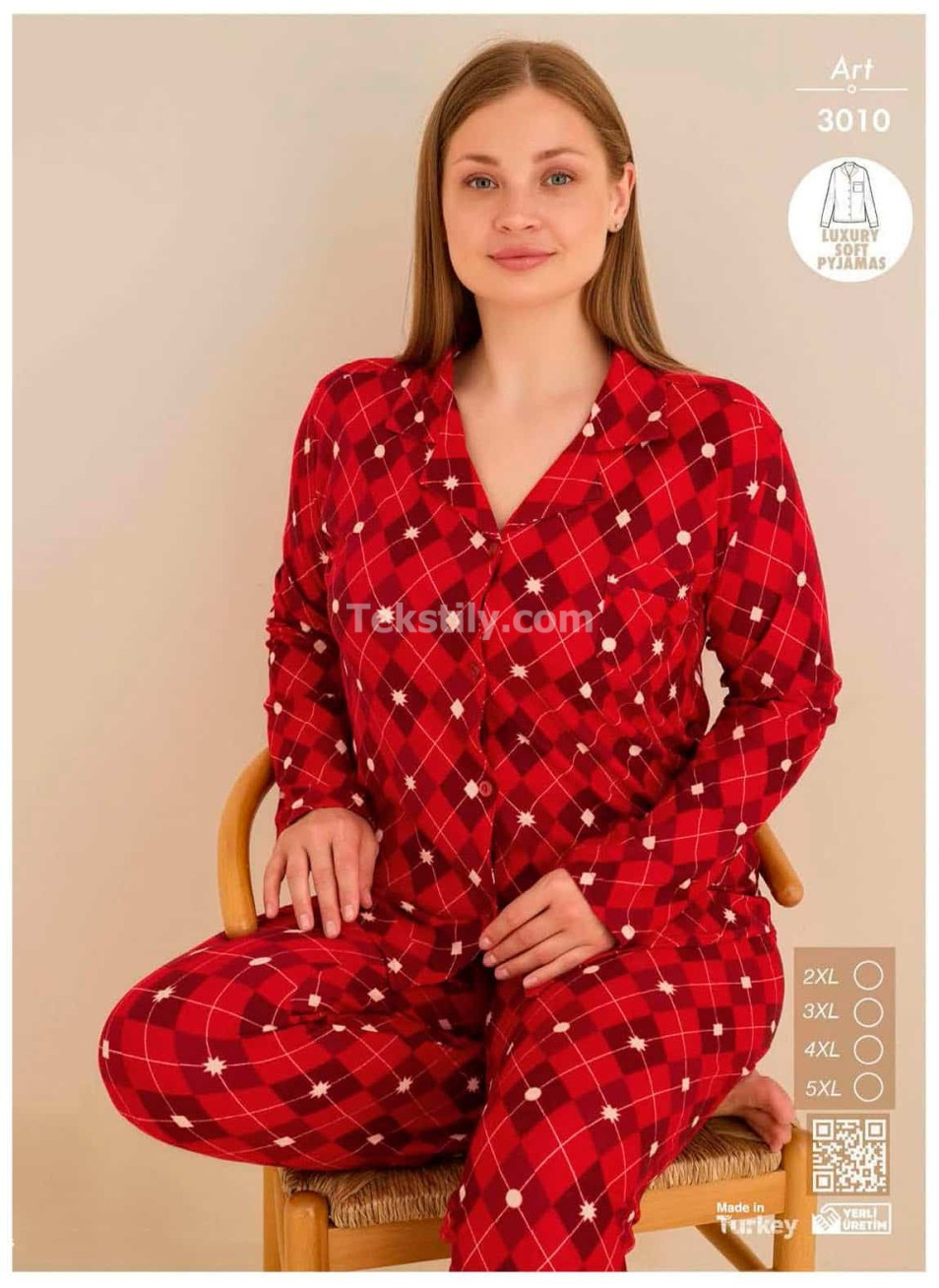 Пижама Женская Велсофт Battal CAGRI (2XL+3XL+4XL+5XL) 