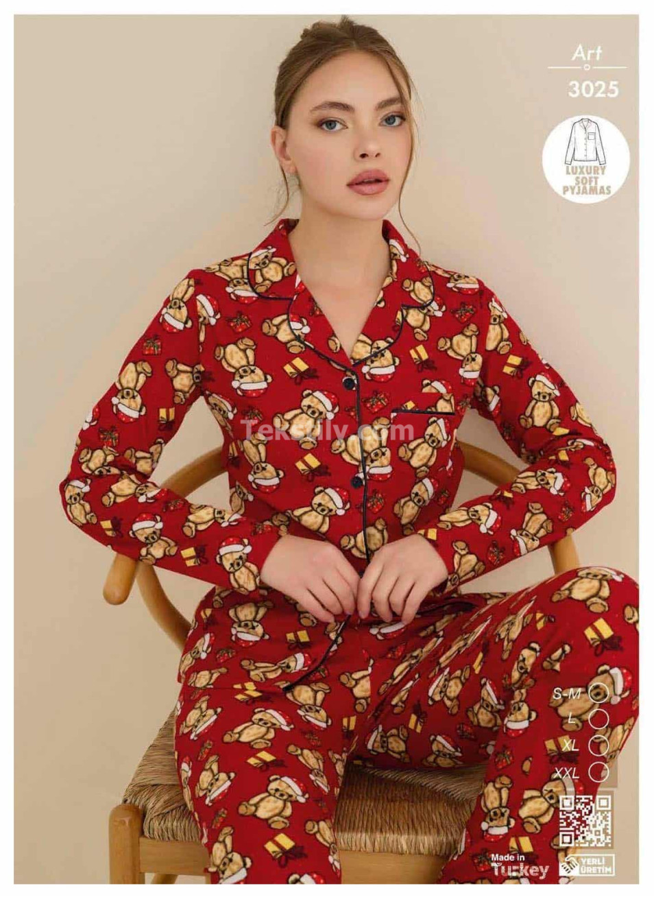 Женская Теплая Пижама Велсофт CAGRI (S/M+L+XL+2XL)