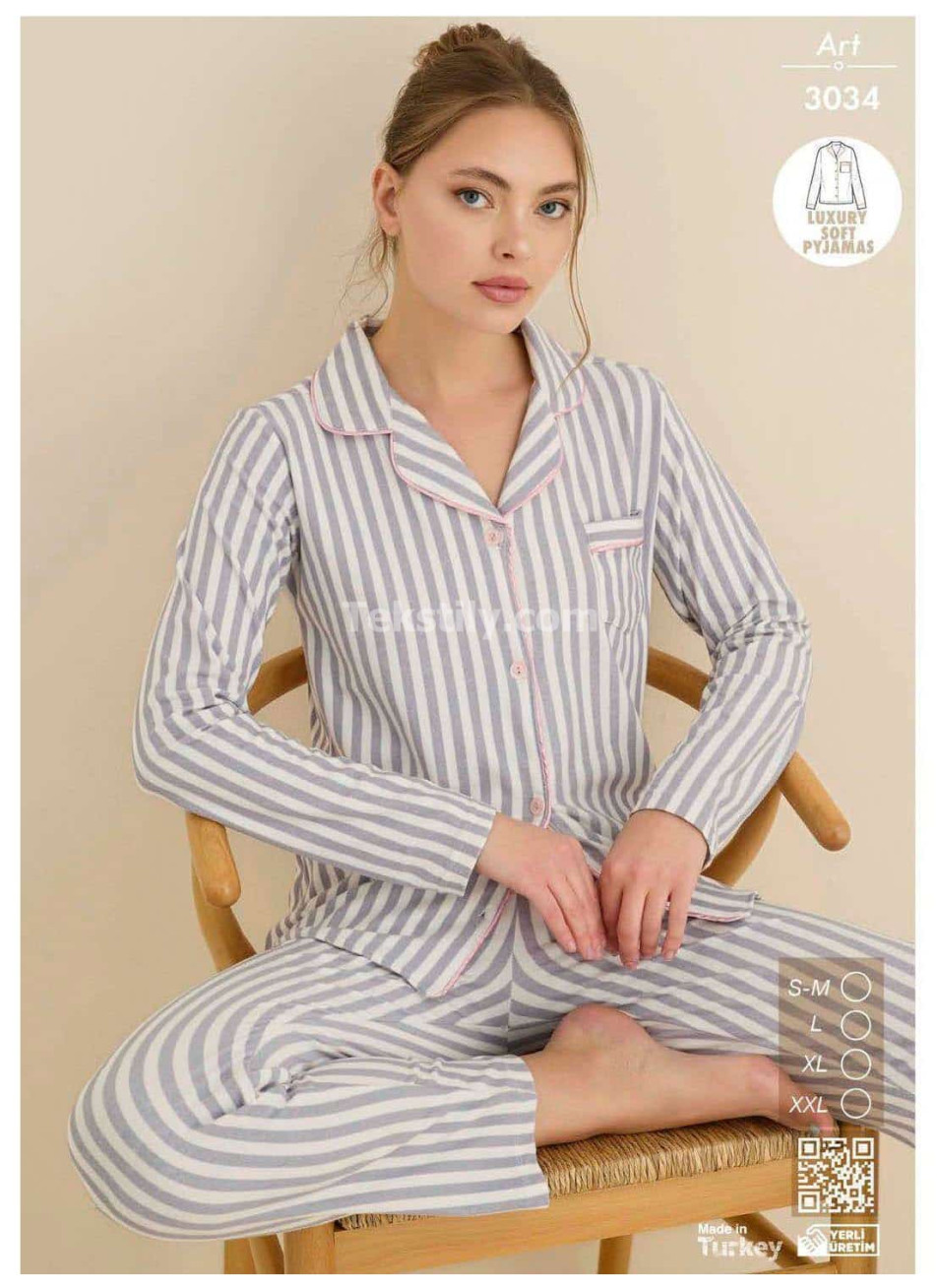 Женская Теплая Пижама Велсофт CAGRI (S/M+L+XL+2XL)