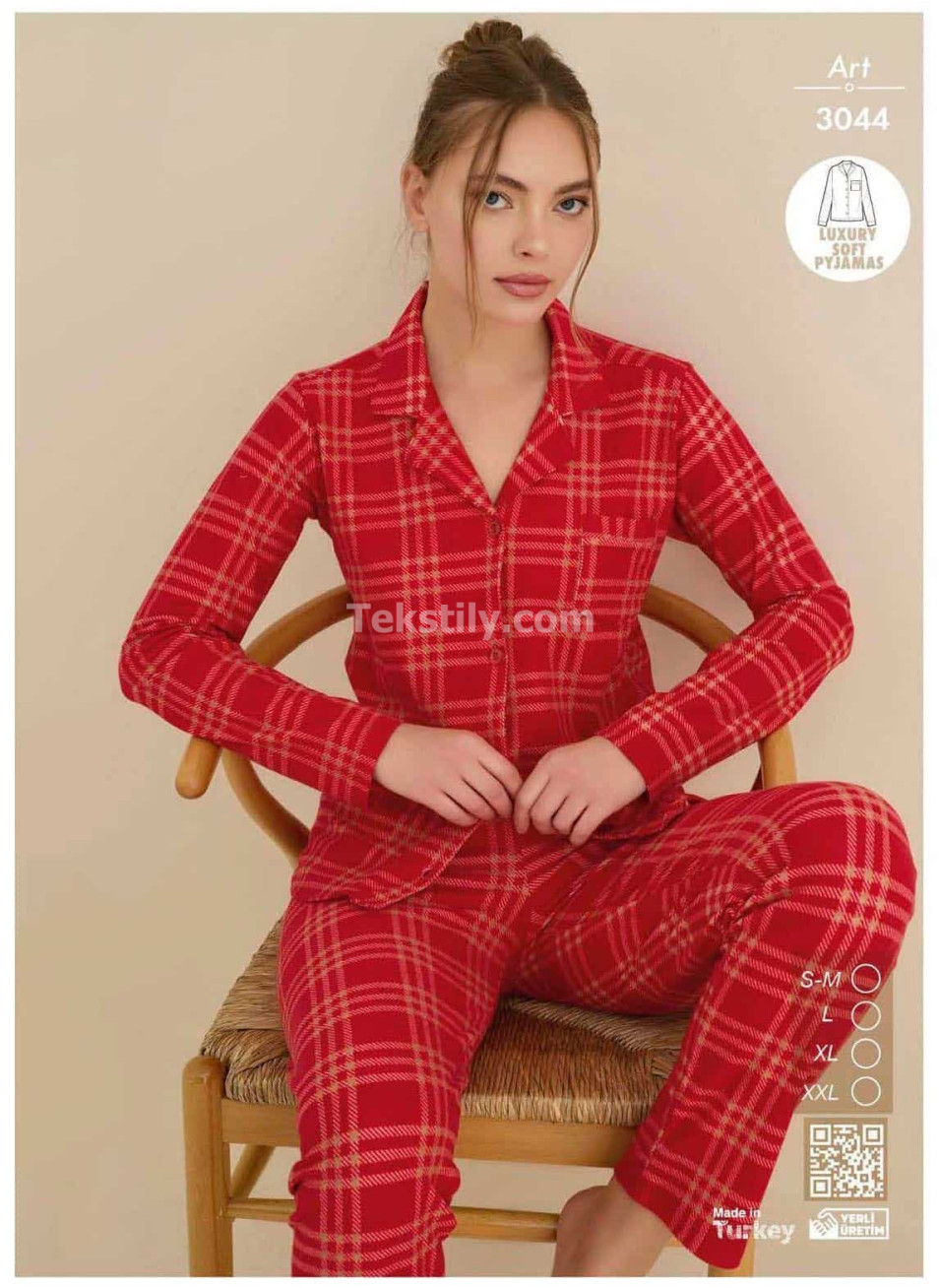 Женская Теплая Пижама Велсофт CAGRI (S/M+L+XL+2XL)