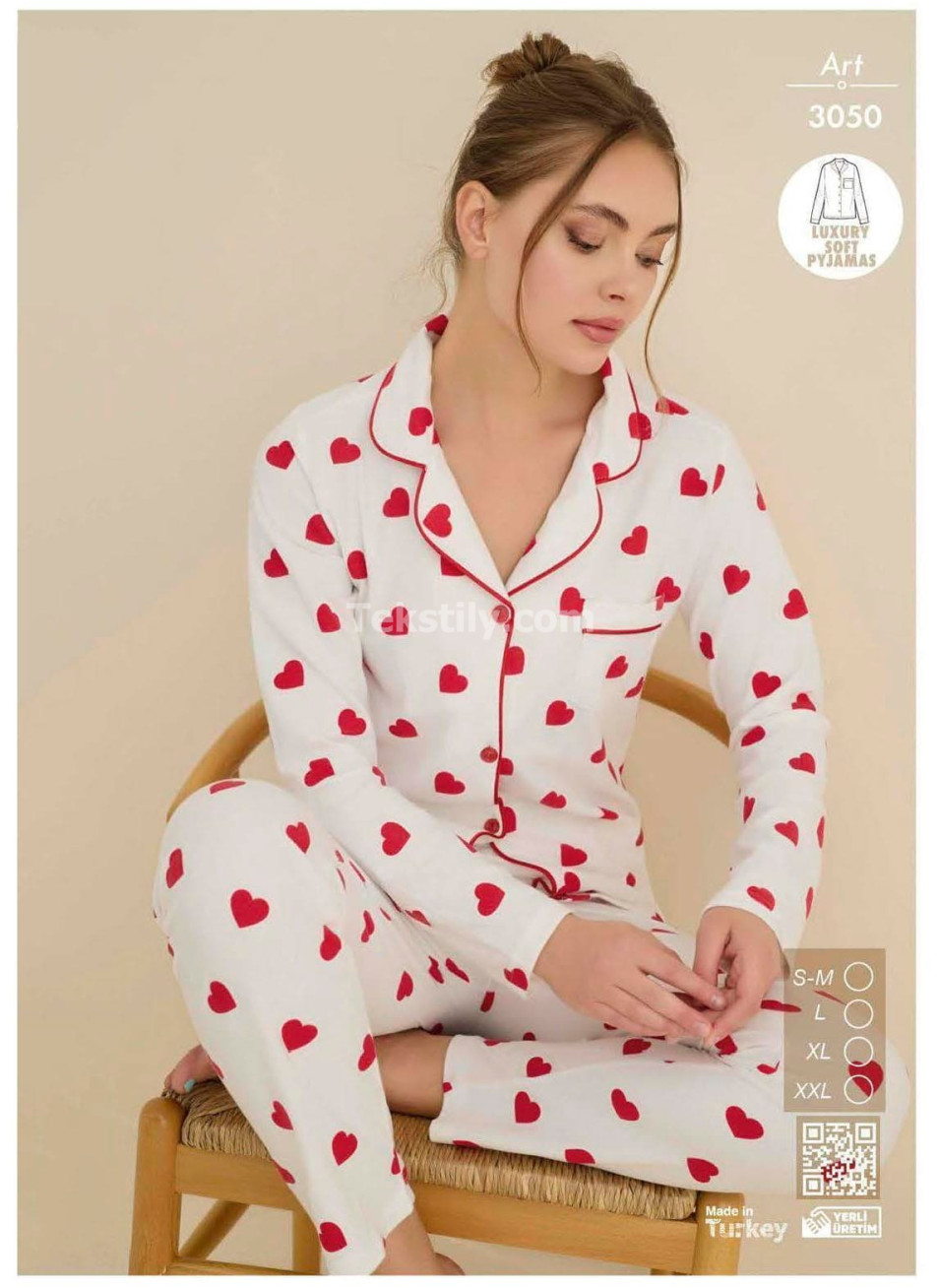 Женская Теплая Пижама Велсофт CAGRI (S/M+L+XL+2XL)