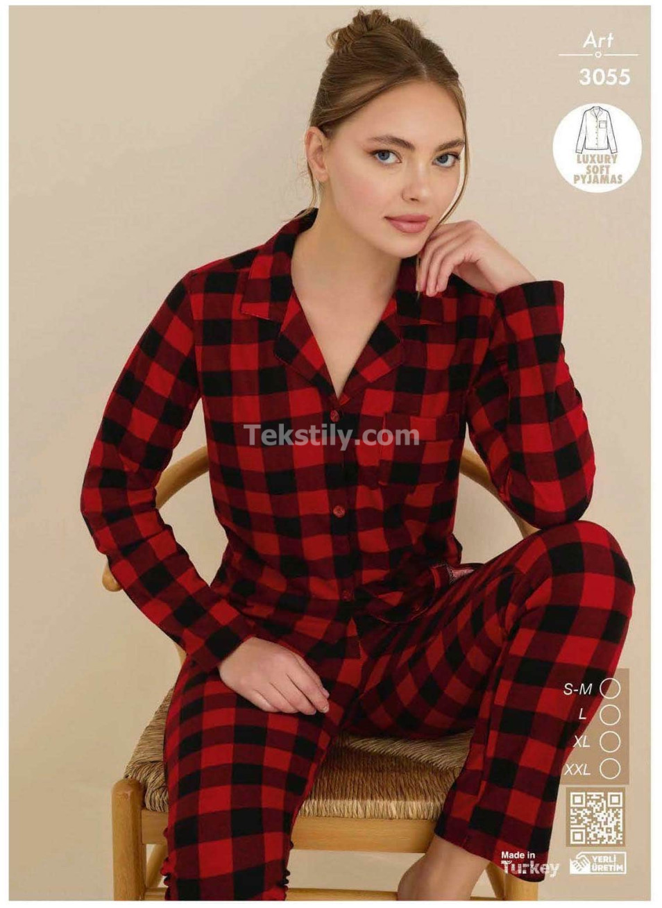 Женская Теплая Пижама Велсофт CAGRI (S/M+L+XL+2XL)