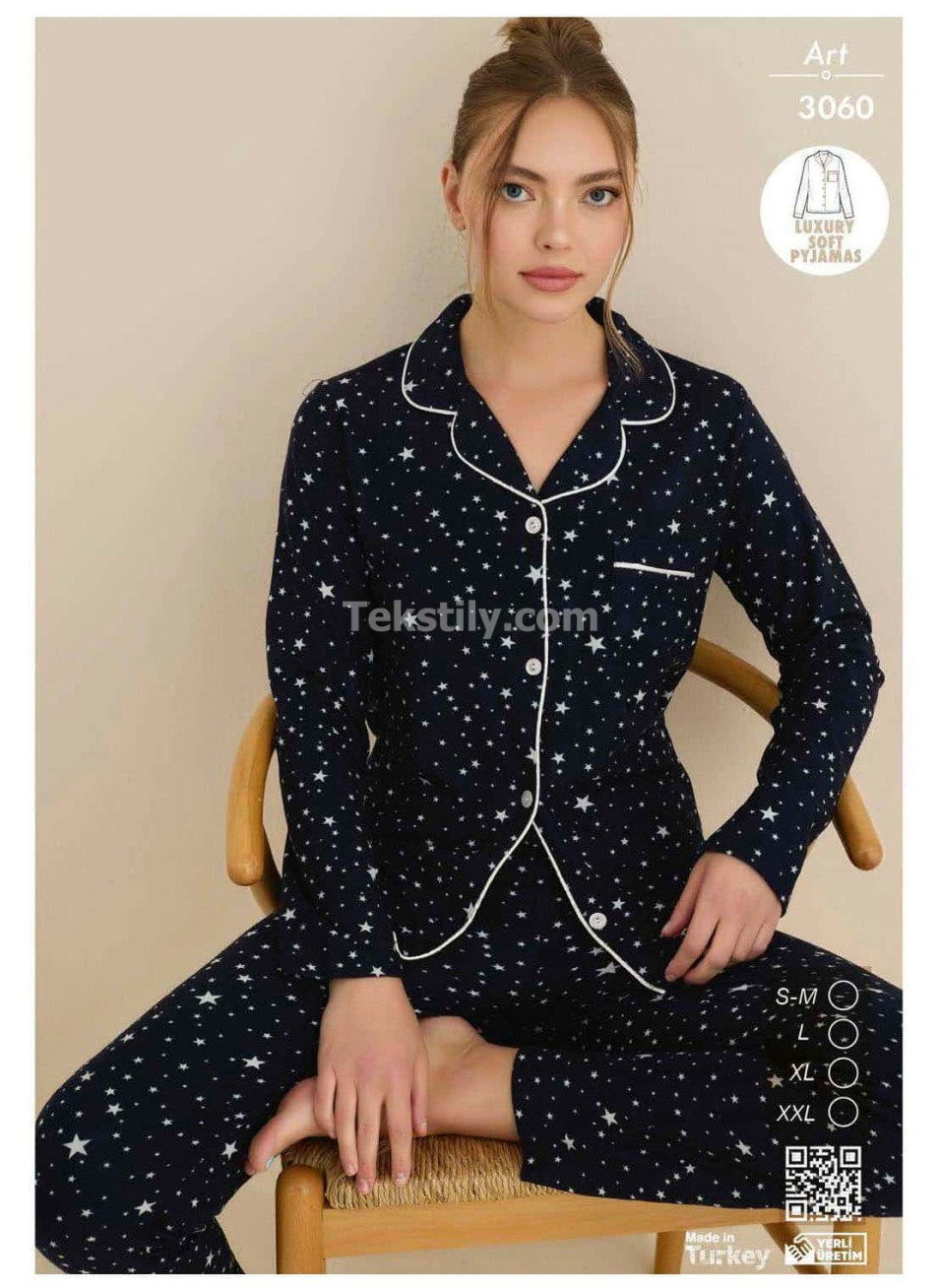 Женская Теплая Пижама Велсофт CAGRI (S/M+L+XL+2XL)