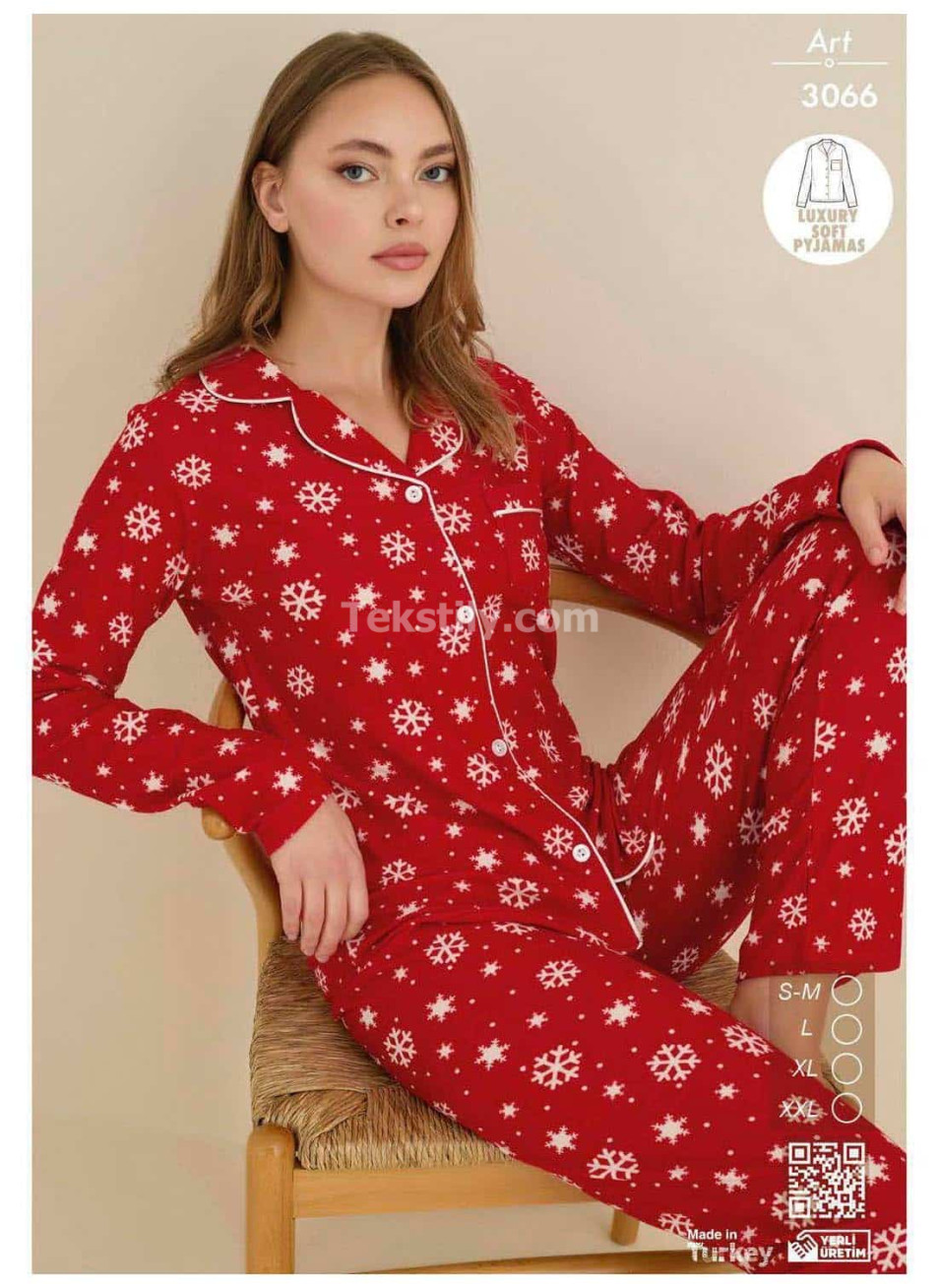 Женская Теплая Пижама Велсофт CAGRI (S/M+L+XL+2XL)