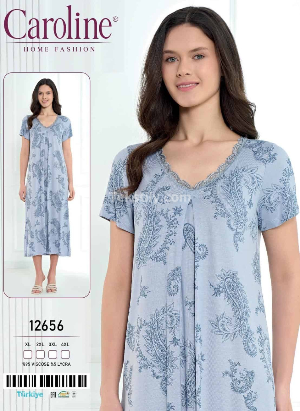 Женская Ночная Сорочка Caroline (XL+2XL+3XL+4XL)