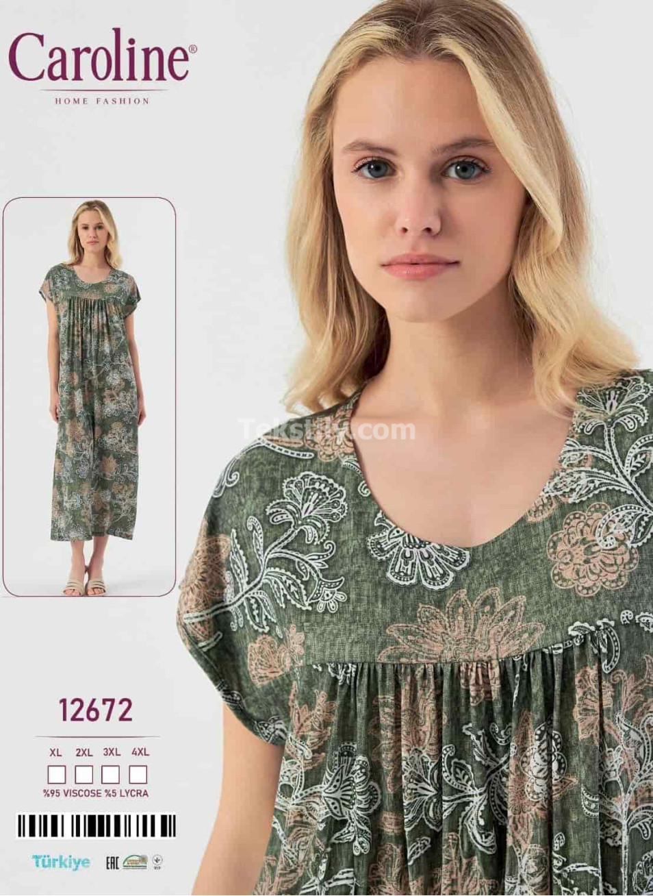 Женская Ночная Сорочка Caroline (XL+2XL+3XL+4XL)