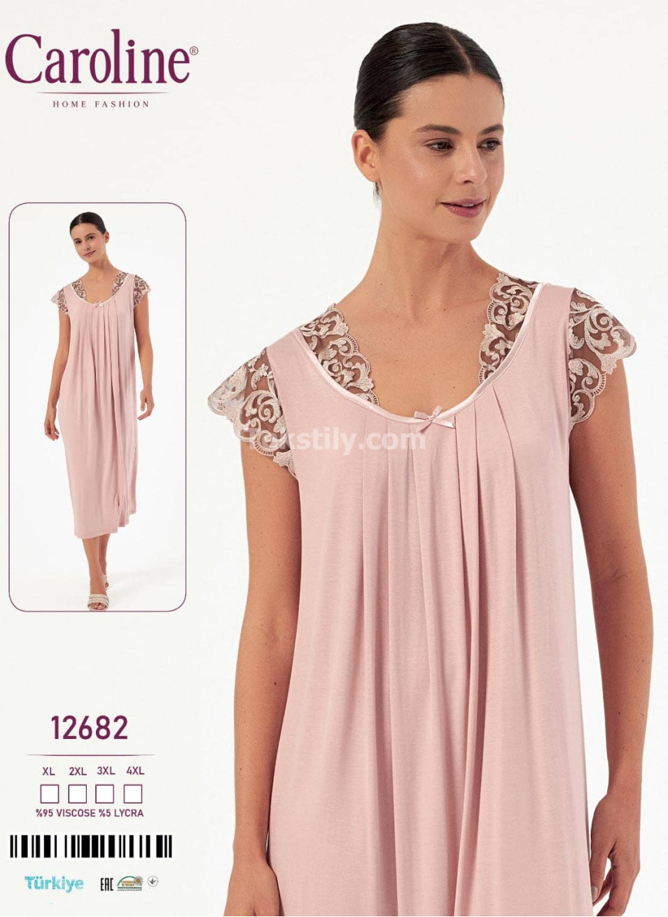 Женская Ночная Сорочка Caroline (XL+2XL+3XL+4XL)