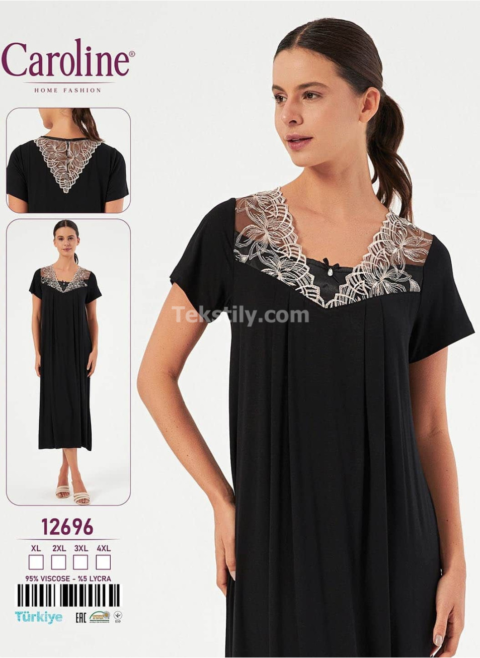Женская Ночная Сорочка Caroline (XL+2XL+3XL+4XL)