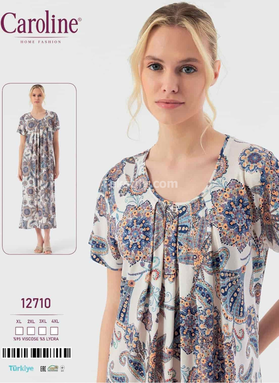 Женская Ночная Сорочка Caroline (XL+2XL+3XL+4XL)