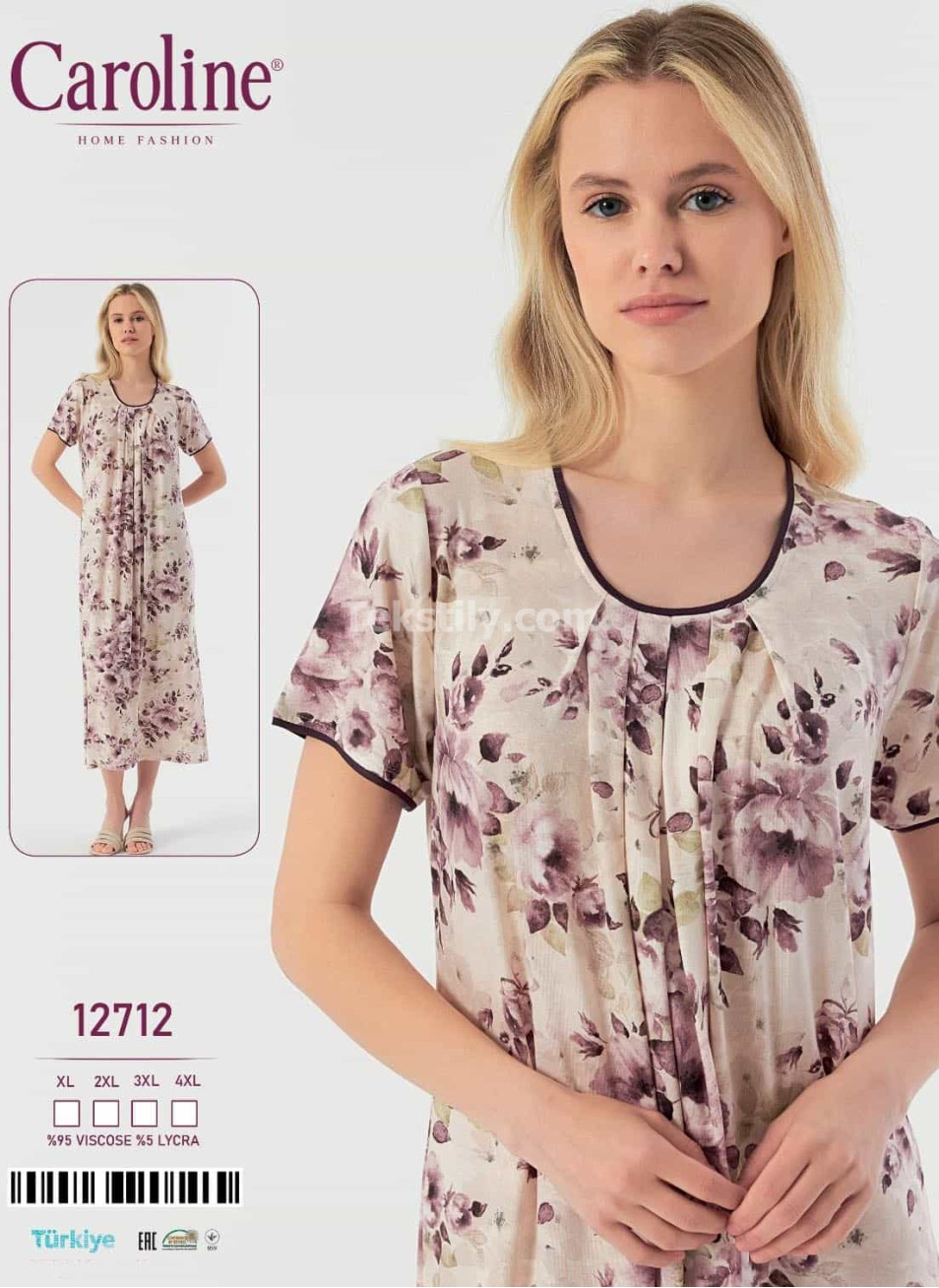 Женская Ночная Сорочка Caroline (XL+2XL+3XL+4XL)
