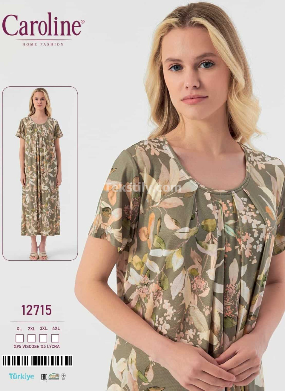 Женская Ночная Сорочка Caroline (XL+2XL+3XL+4XL)