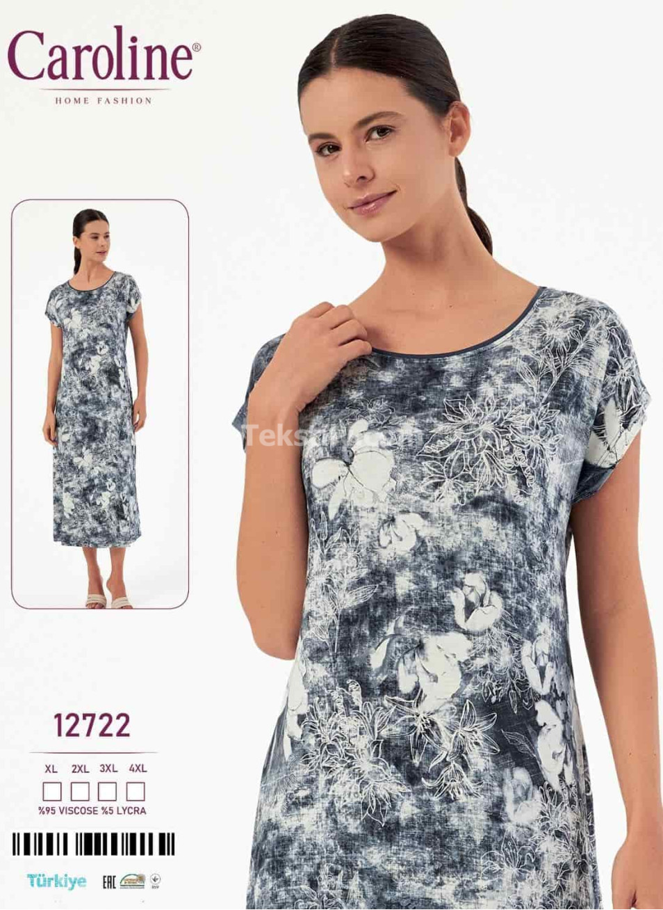 Женская Ночная Сорочка Caroline (XL+2XL+3XL+4XL)
