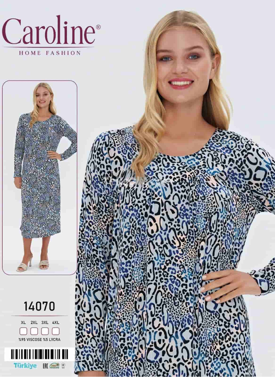 Женская Ночная Сорочка Caroline (XL+2XL+3XL+4XL)