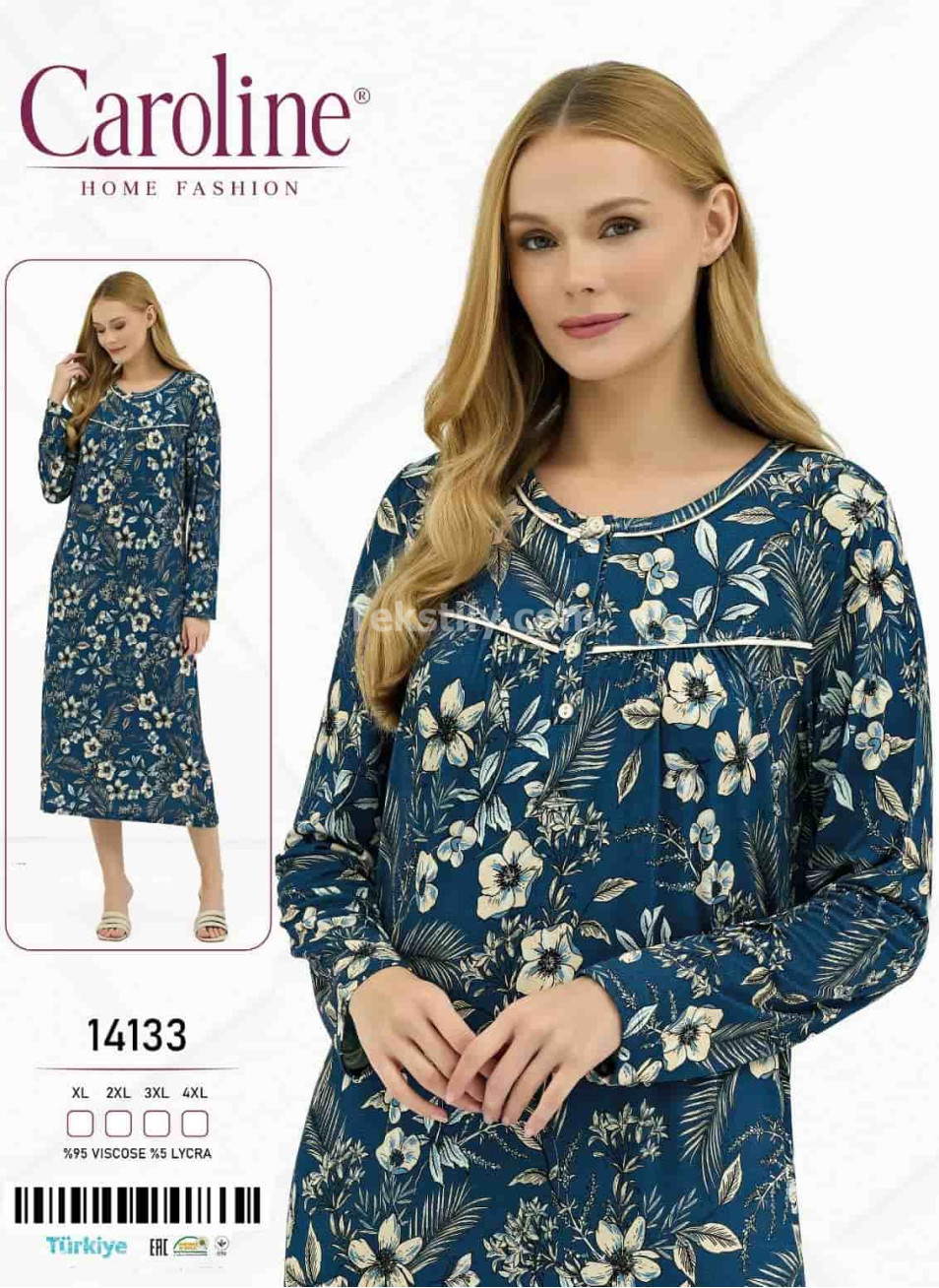 Женская Ночная Сорочка Caroline (XL+2XL+3XL+4XL)