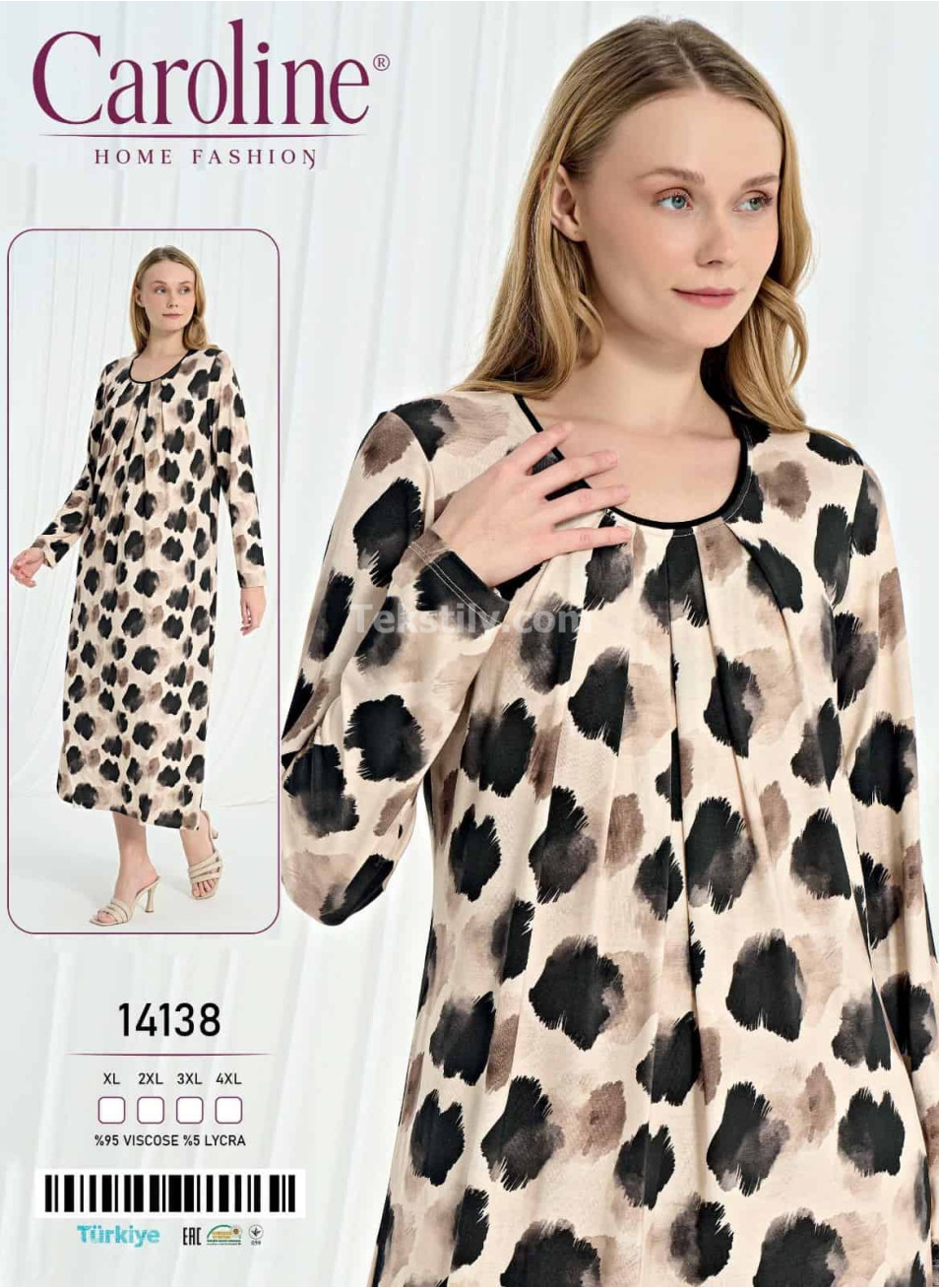 Женская Ночная Сорочка Caroline (XL+2XL+3XL+4XL)