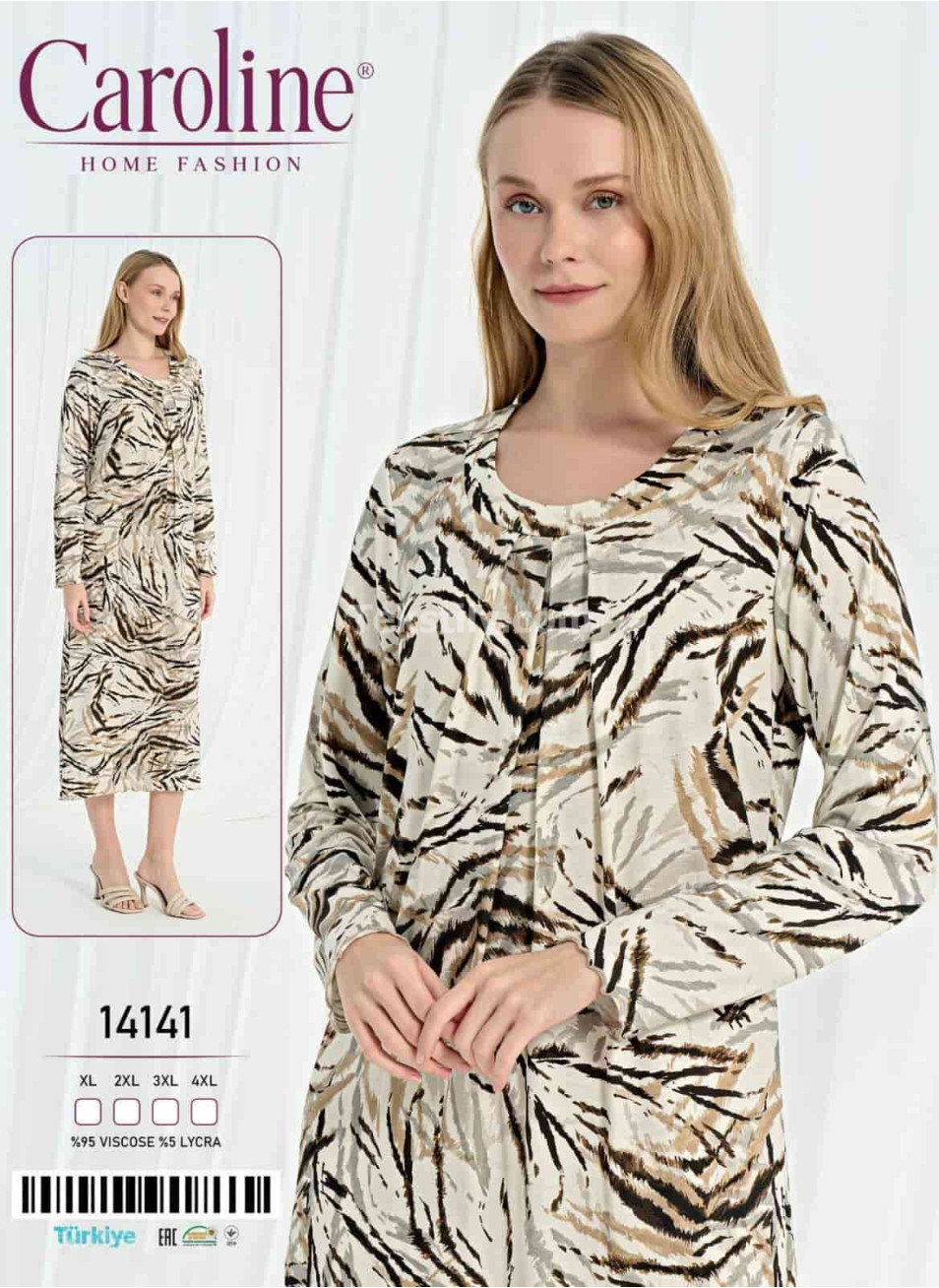 Женская Ночная Сорочка Caroline (XL+2XL+3XL+4XL)