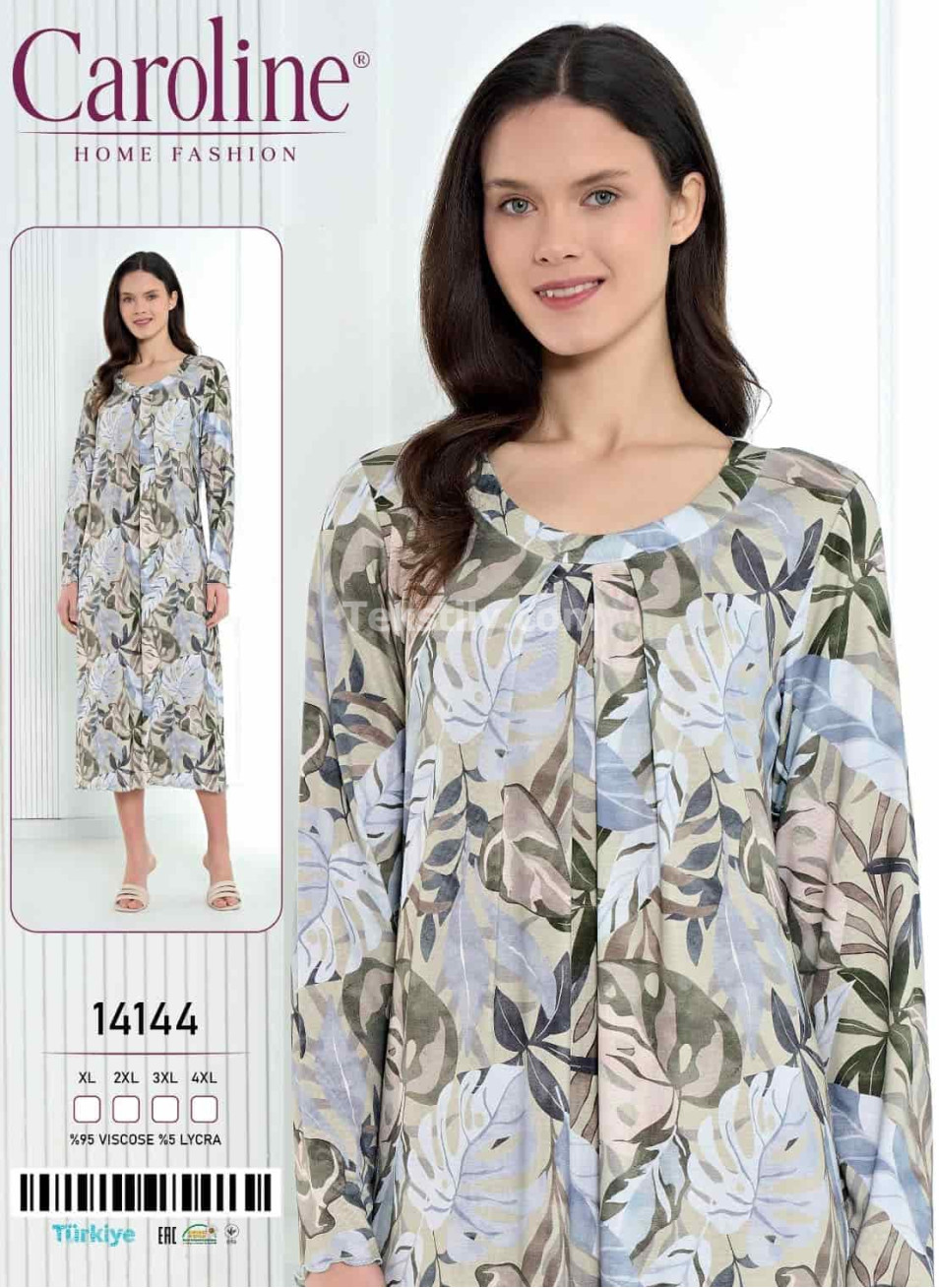 Женская Ночная Сорочка Caroline (XL+2XL+3XL+4XL)
