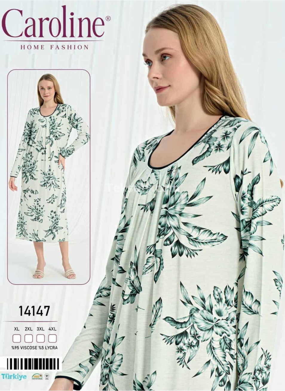 Женская Ночная Сорочка Caroline (XL+2XL+3XL+4XL)