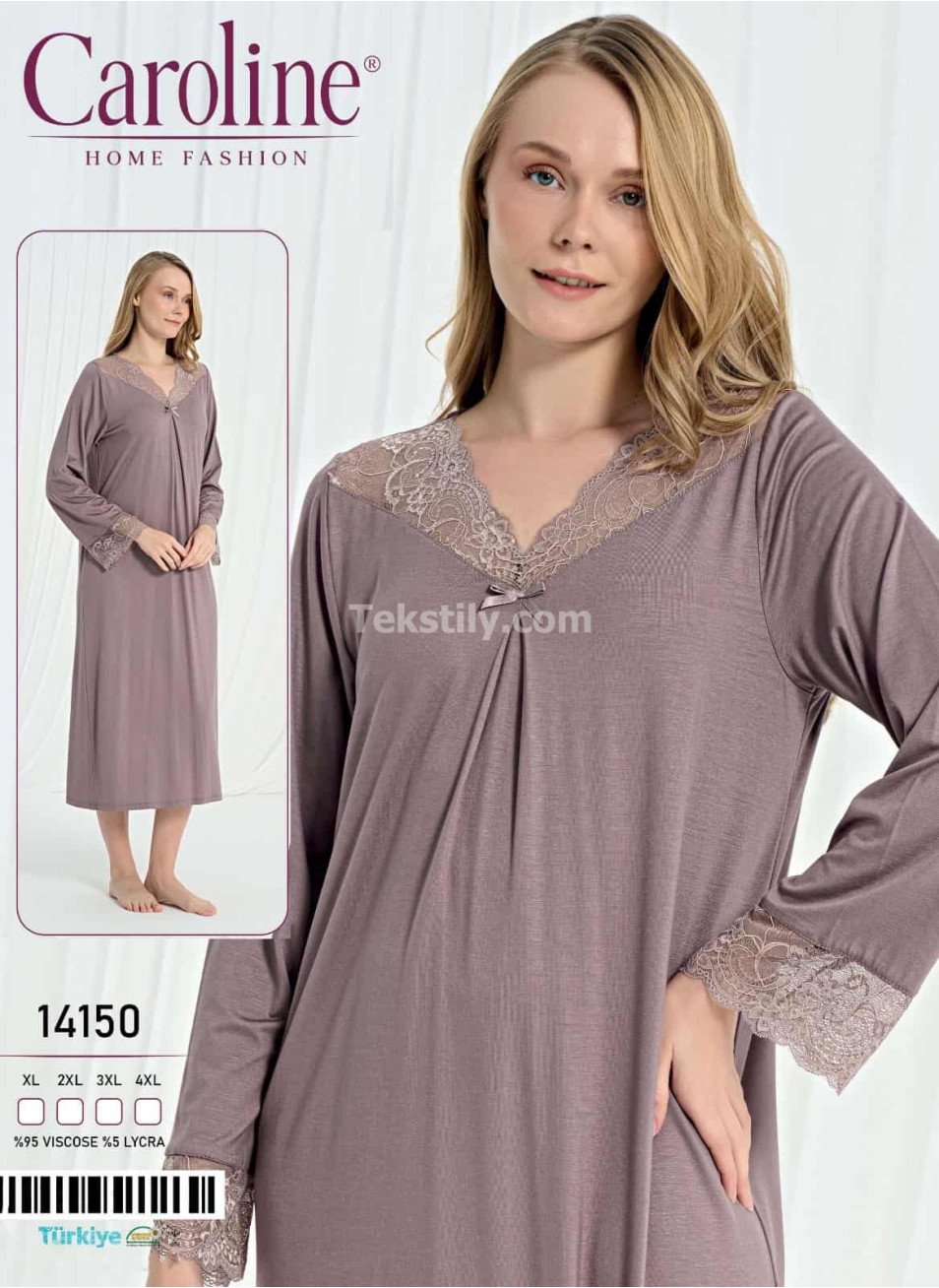 Женская Ночная Сорочка Caroline (XL+2XL+3XL+4XL)