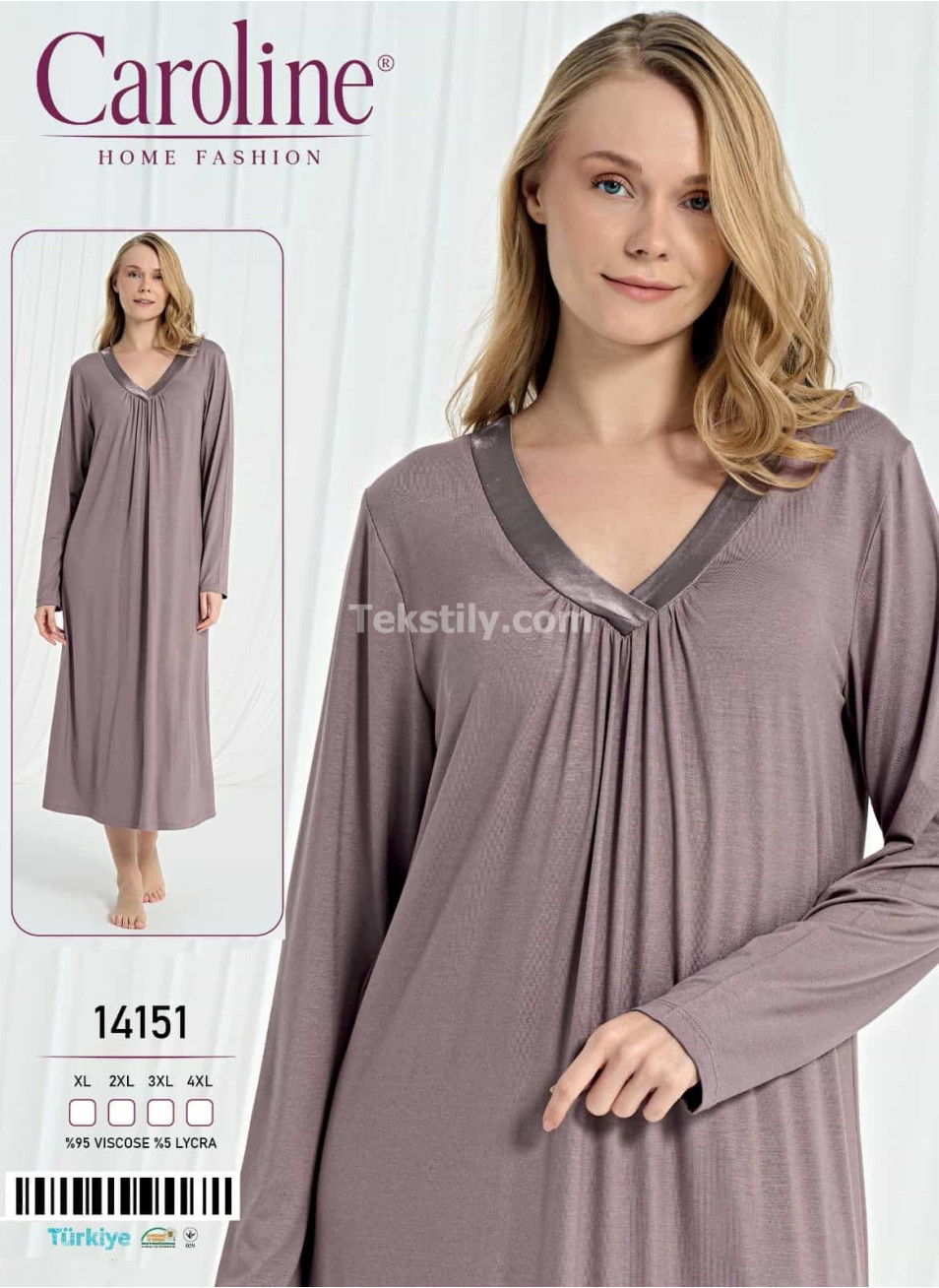 Женская Ночная Сорочка Caroline (XL+2XL+3XL+4XL)