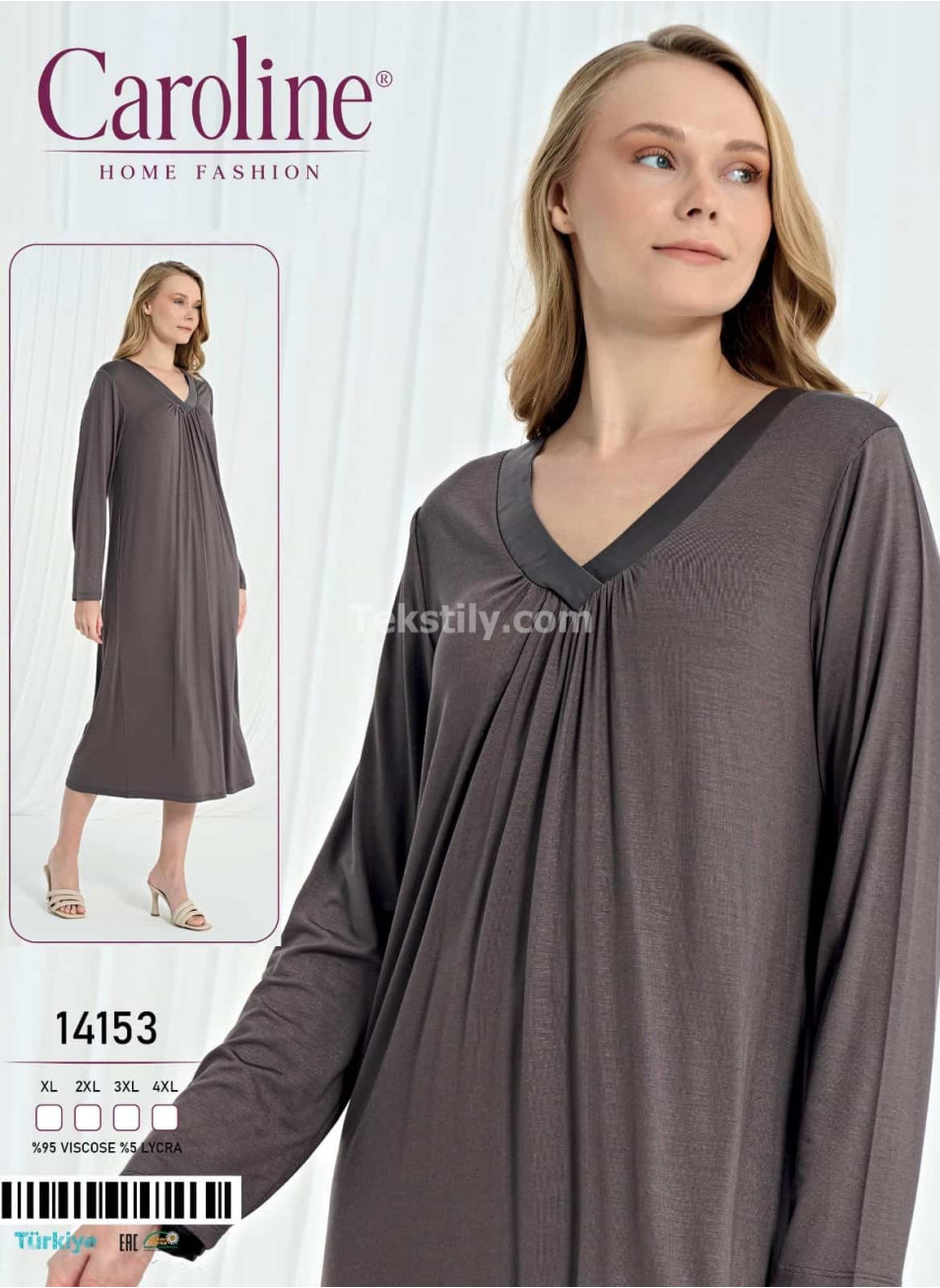 Женская Ночная Сорочка Caroline (XL+2XL+3XL+4XL)
