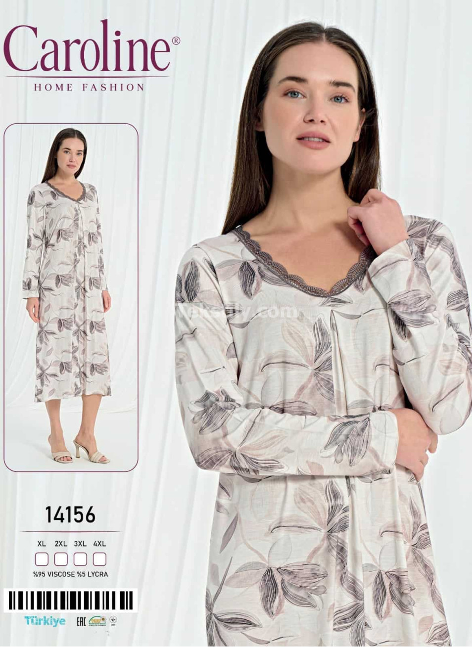 Женская Ночная Сорочка Caroline (XL+2XL+3XL+4XL)