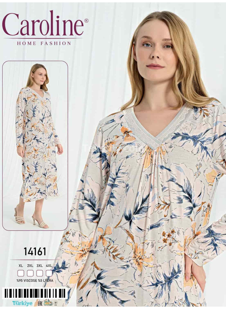 Женская Ночная Сорочка Caroline (XL+2XL+3XL+4XL)