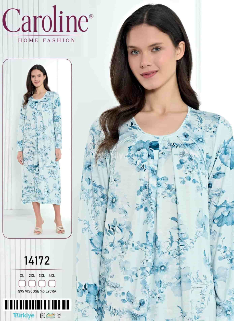 Женская Ночная Сорочка Caroline (XL+2XL+3XL+4XL)