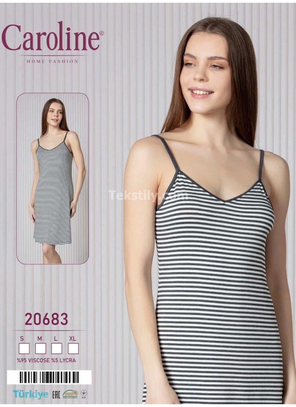 Женская Ночная Сорочка Caroline (S+M+L+XL)