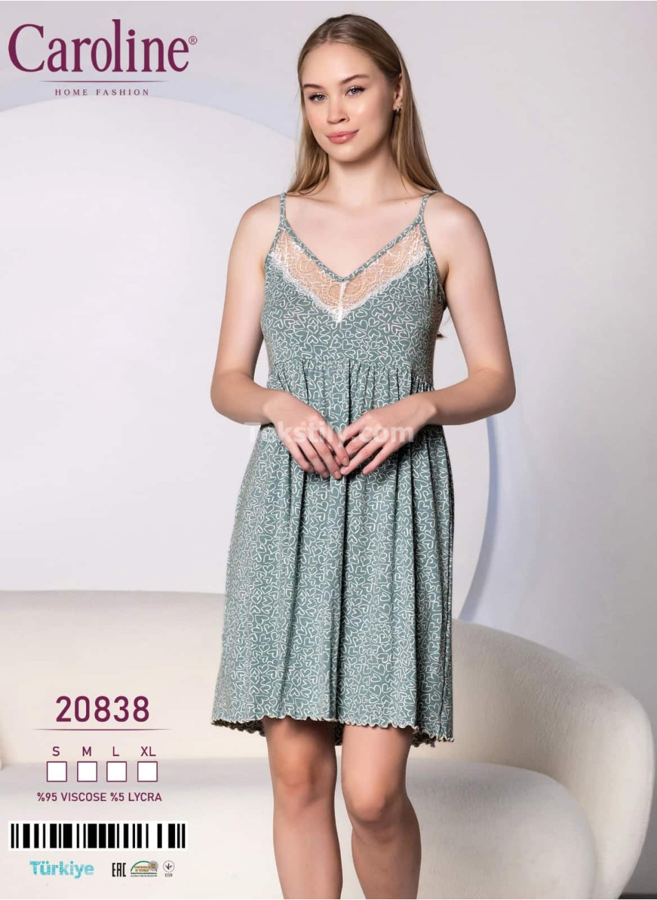 Женская Ночная Сорочка Caroline (S+M+L+XL)