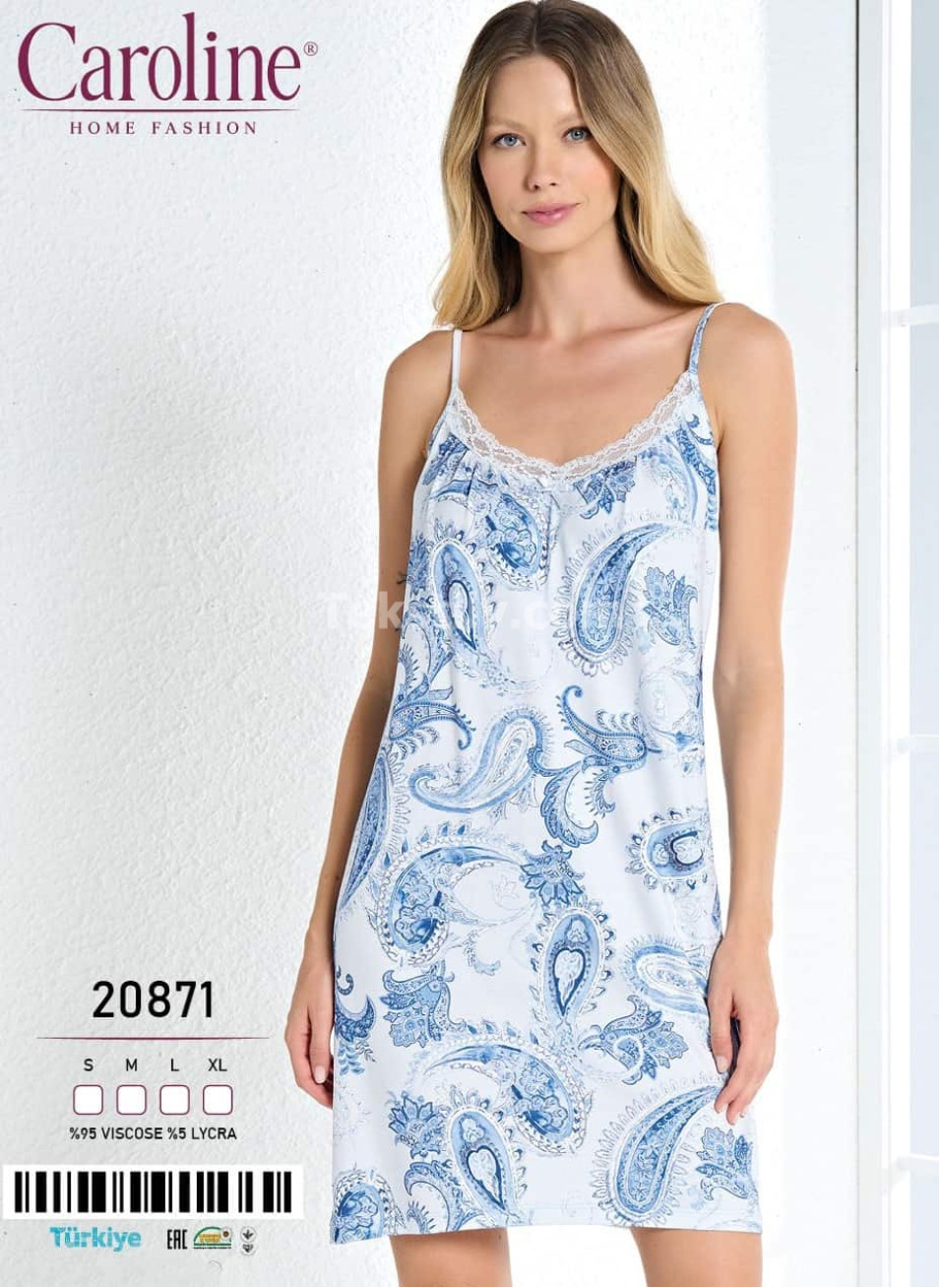 Женская Ночная Сорочка Caroline (S+M+L+XL)