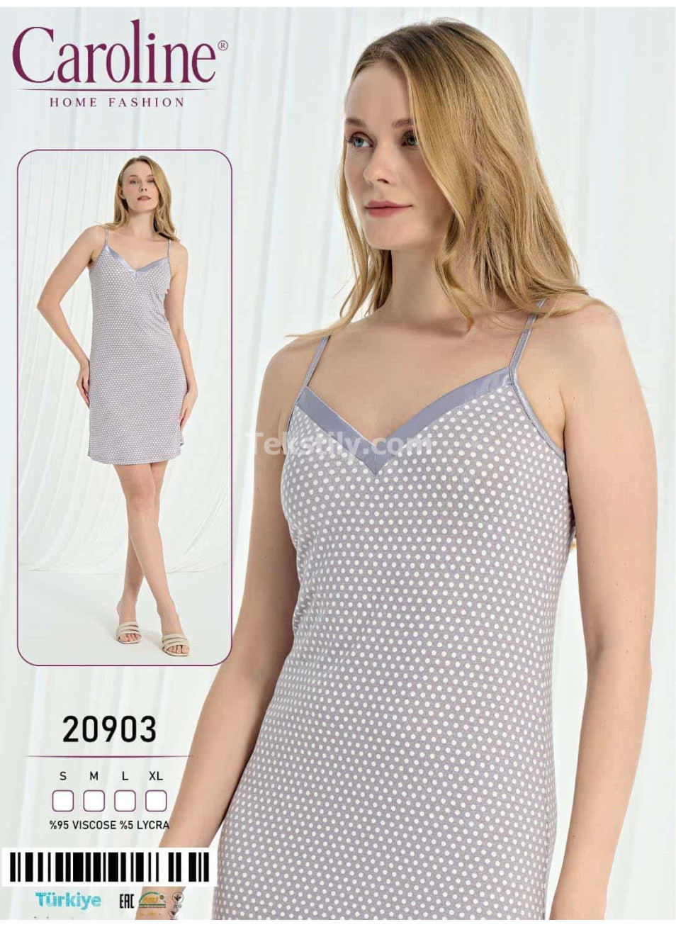 Женская Ночная Сорочка Caroline (S+M+L+XL)