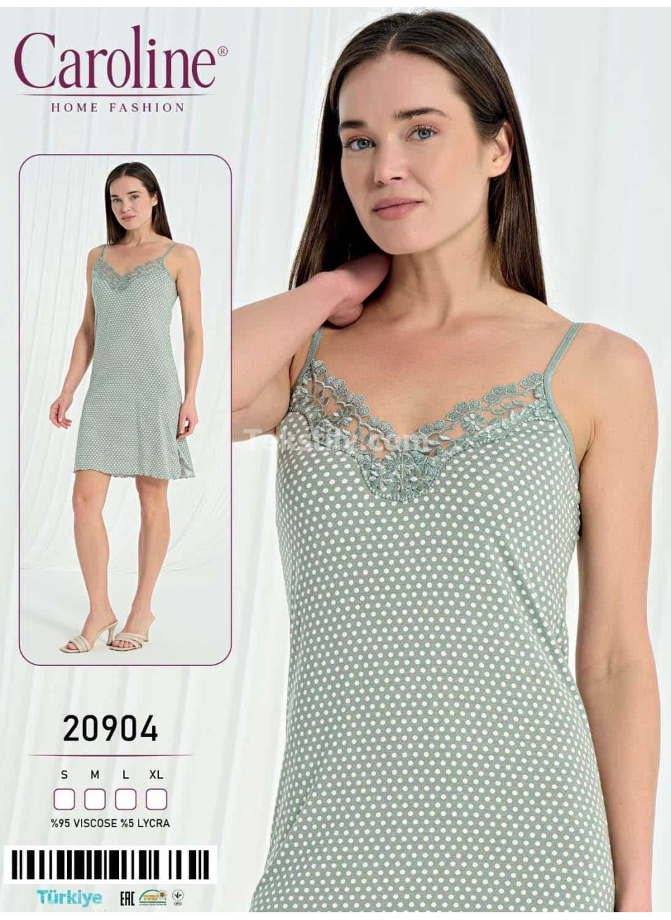 Женская Ночная Сорочка Caroline (S+M+L+XL)