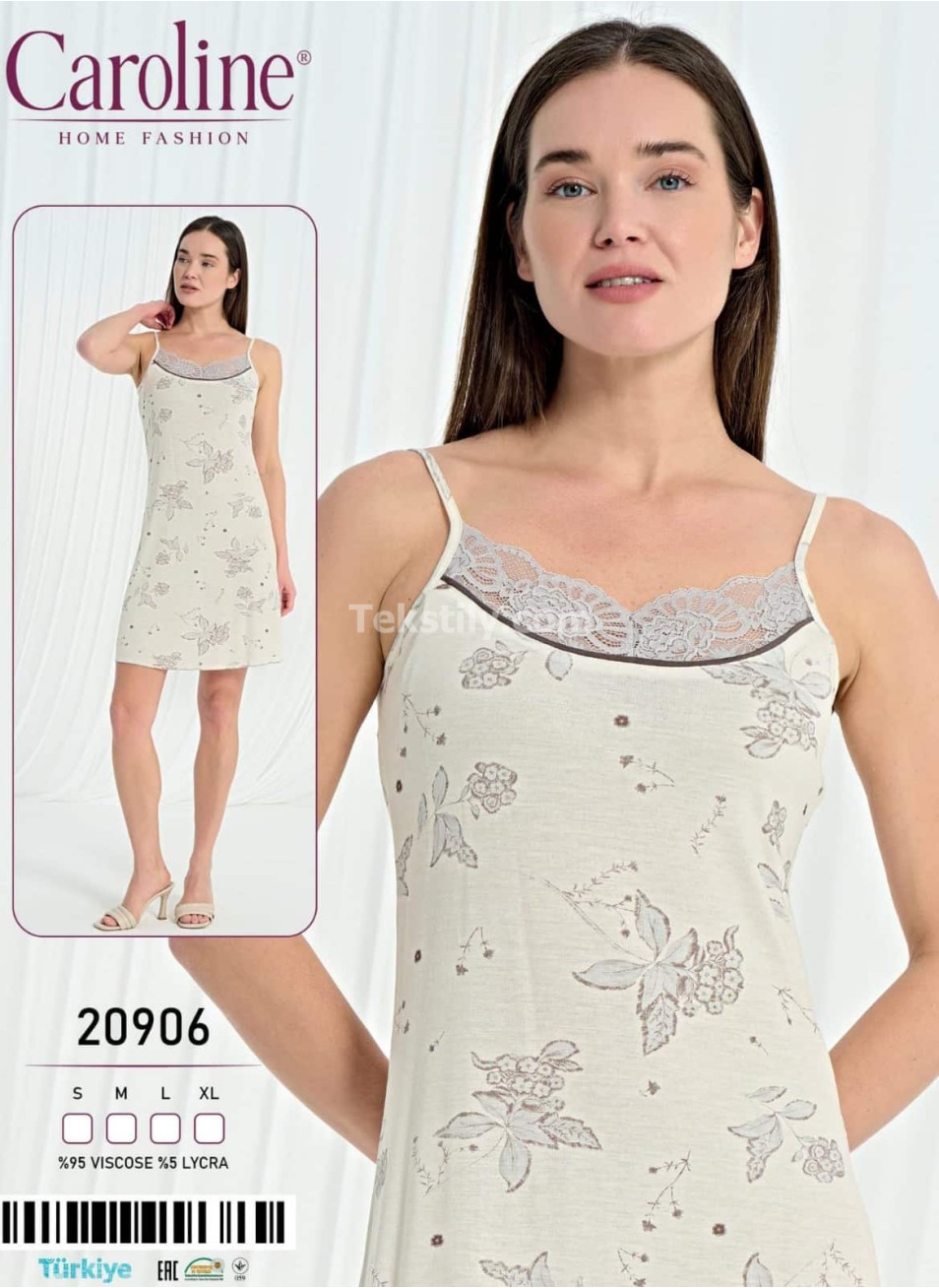 Женская Ночная Сорочка Caroline (S+M+L+XL)