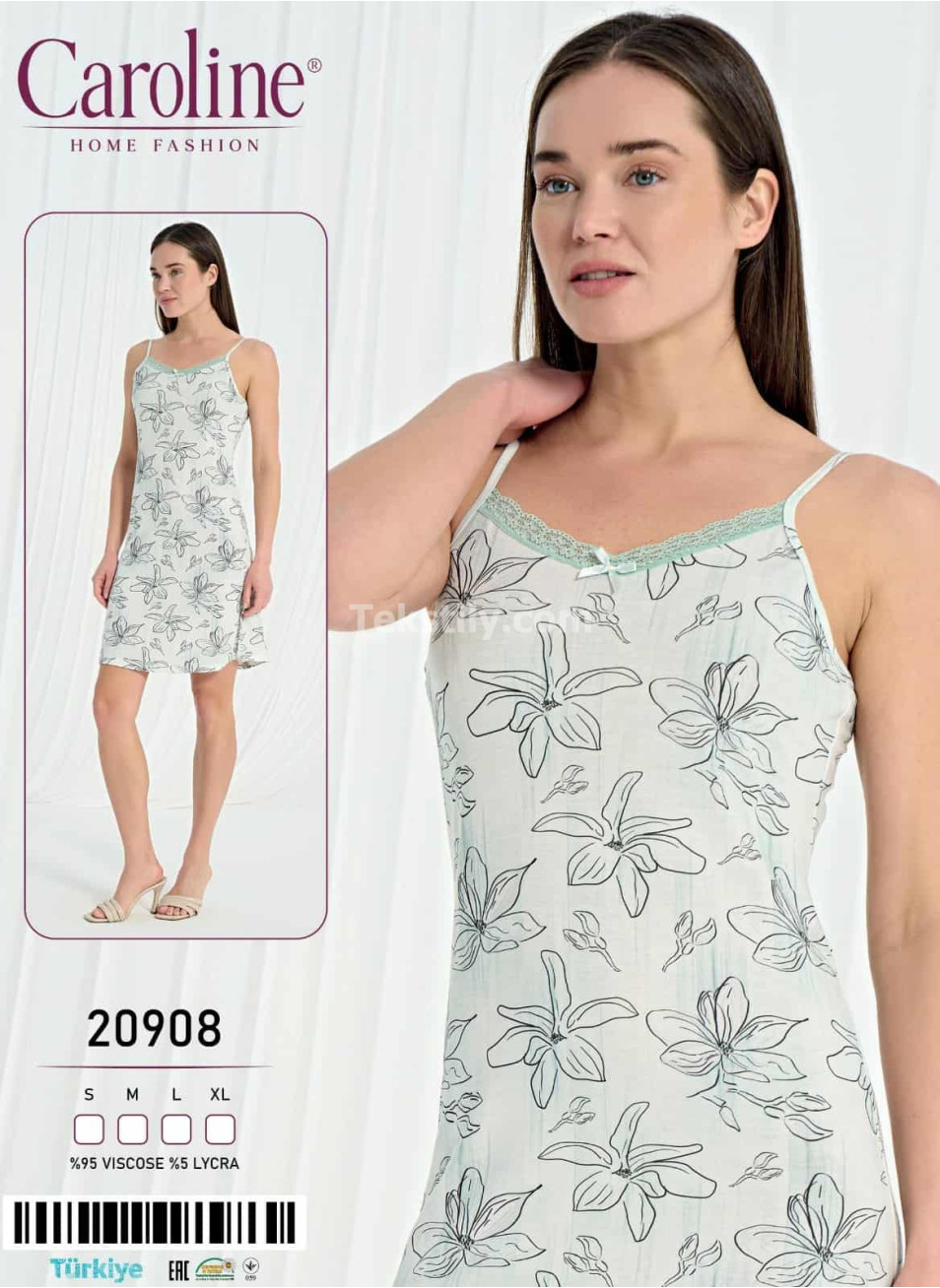Женская Ночная Сорочка Caroline (S+M+L+XL)