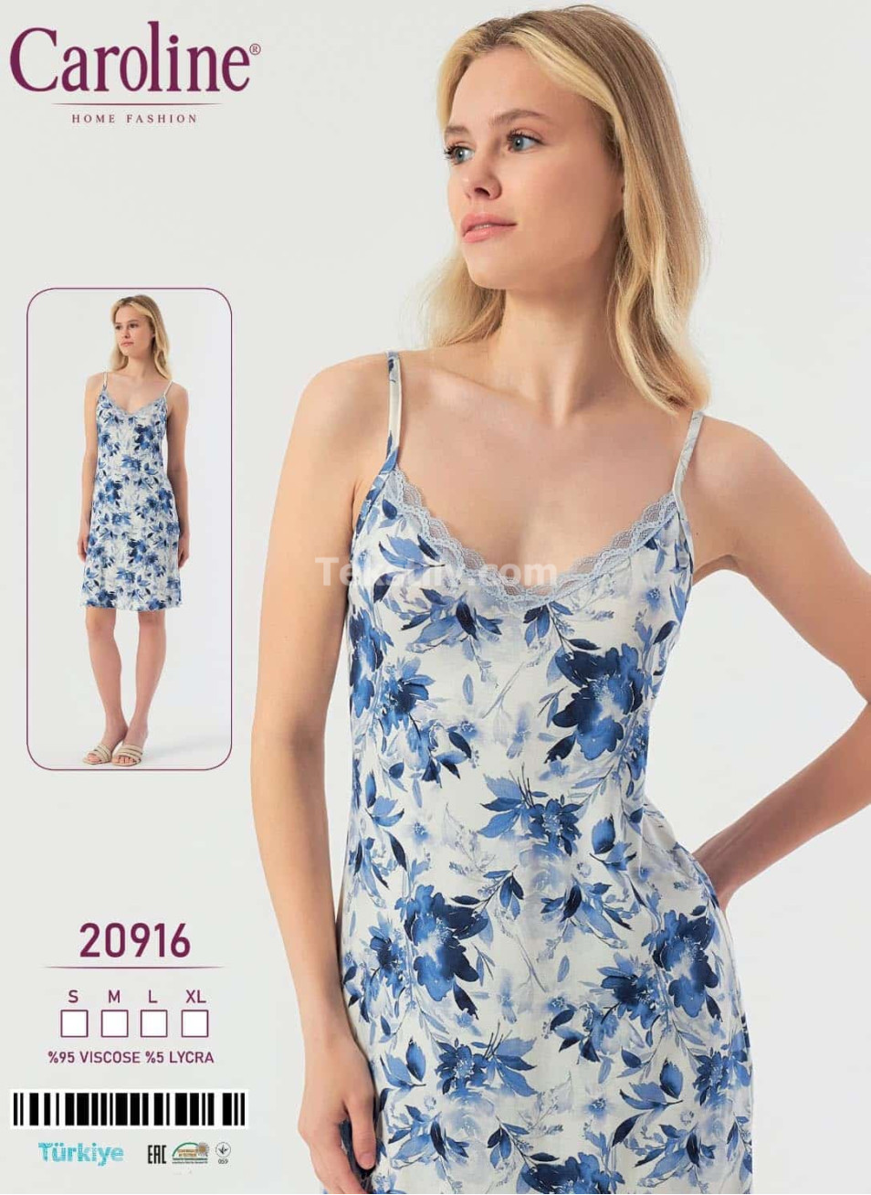 Женская Ночная Сорочка Caroline (S+M+L+XL)