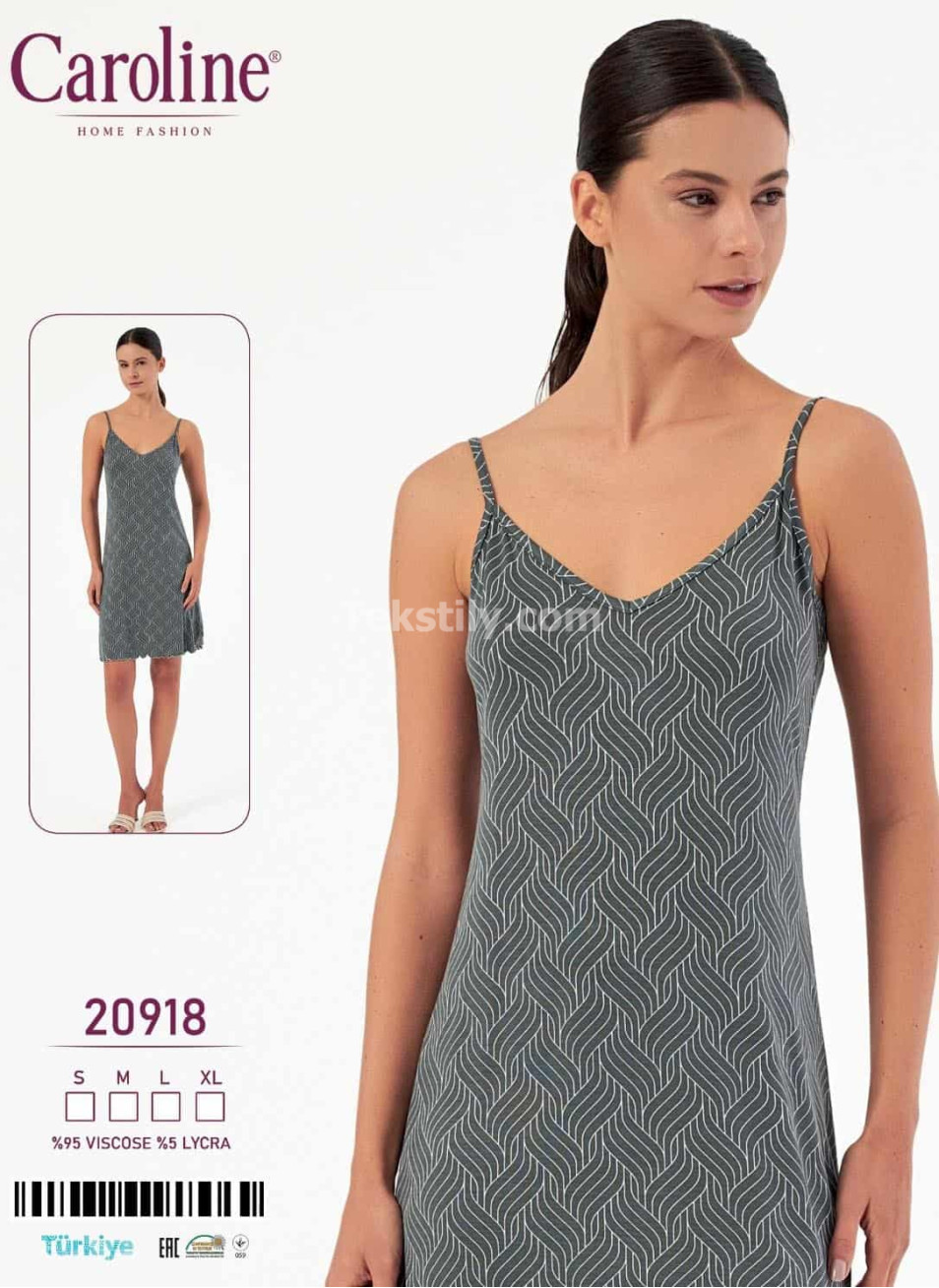 Женская Ночная Сорочка Caroline (S+M+L+XL)