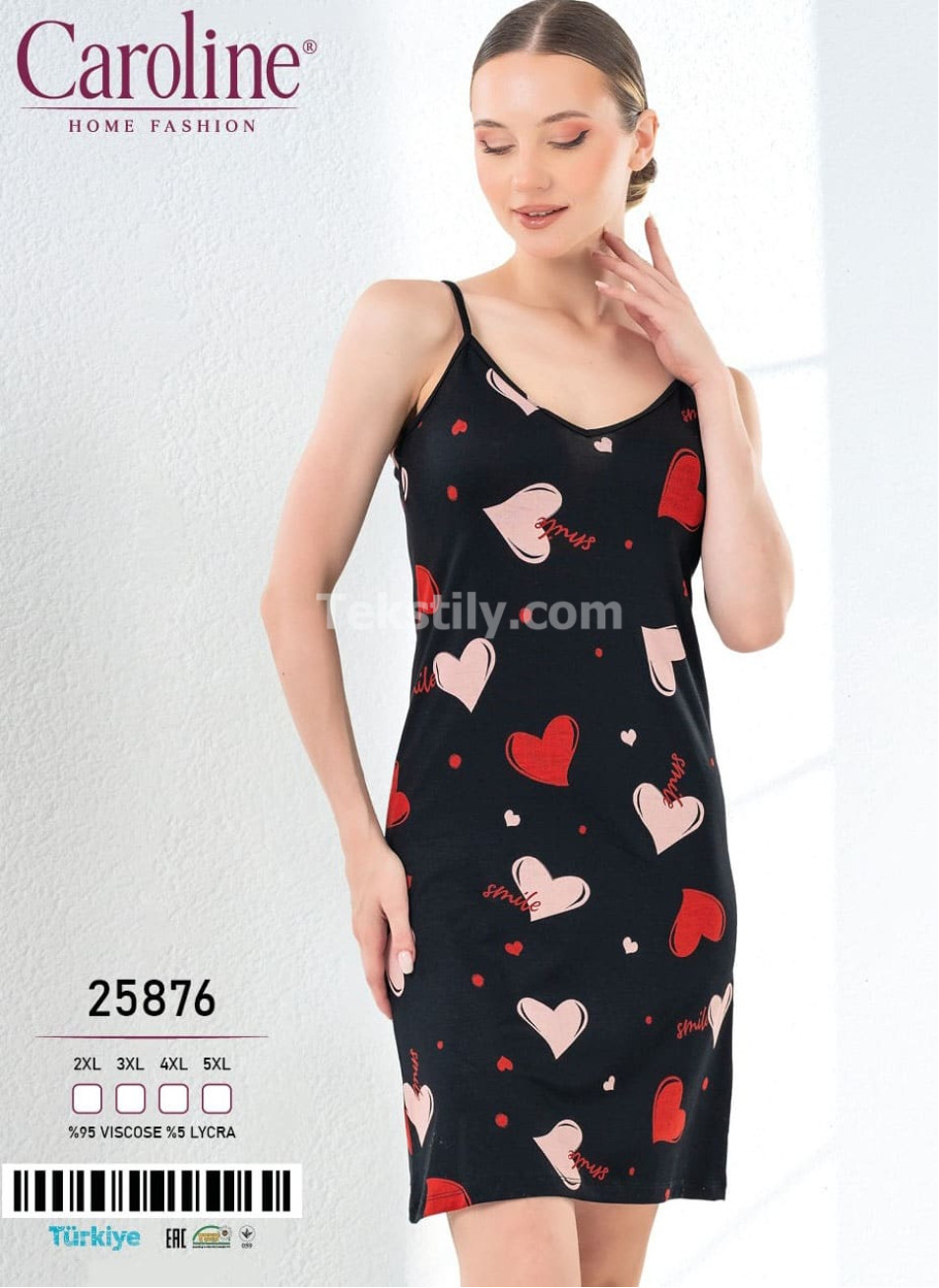 Женская Ночная Сорочка Caroline (2XL+3XL+4XL+5XL)