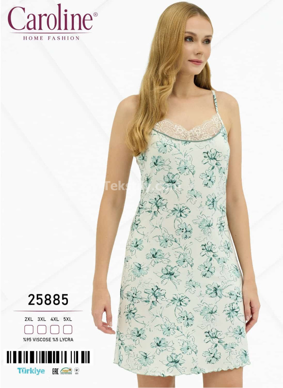Женская Ночная Сорочка Caroline (2XL+3XL+4XL+5XL)