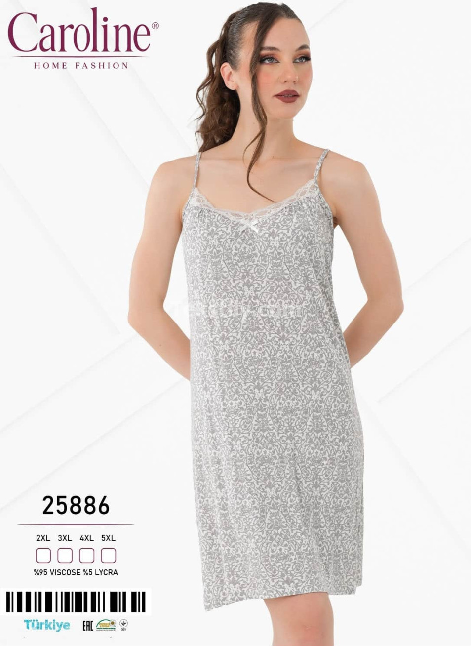 Женская Ночная Сорочка Caroline (2XL+3XL+4XL+5XL)