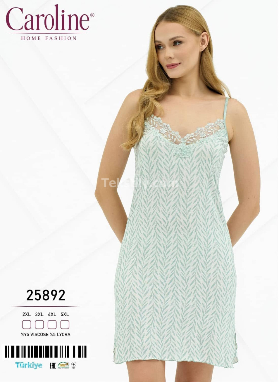 Женская Ночная Сорочка Caroline (2XL+3XL+4XL+5XL)