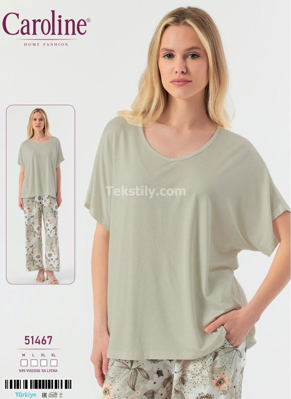 Женская Пижамa Caroline (M+L+XL+XL) 