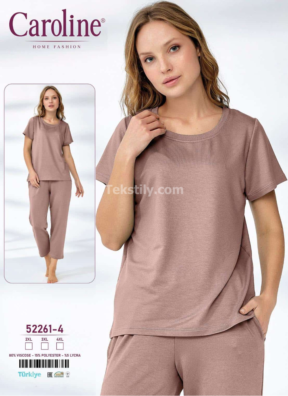 Женская Пижамa Caroline (2XL+3XL+4XL)