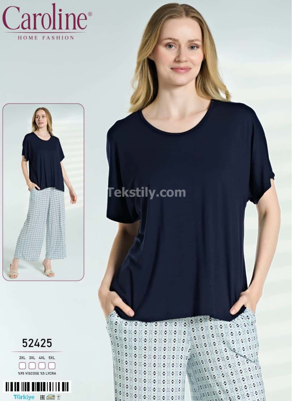 Женская Пижамa Caroline (2XL+3XL+4XL+5XL) 