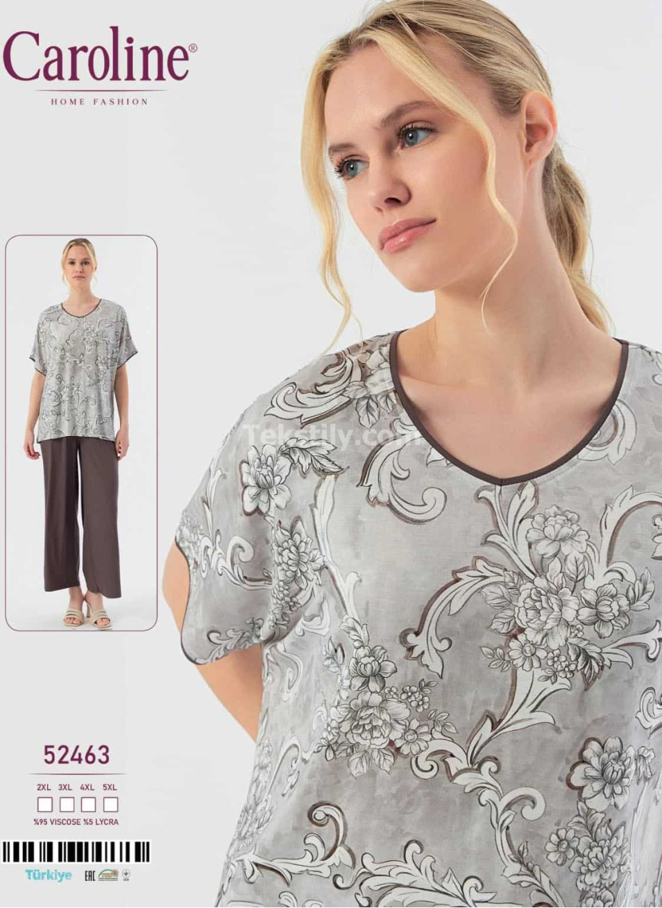 Женская Пижамa Caroline (2XL+3XL+4XL+5XL) 