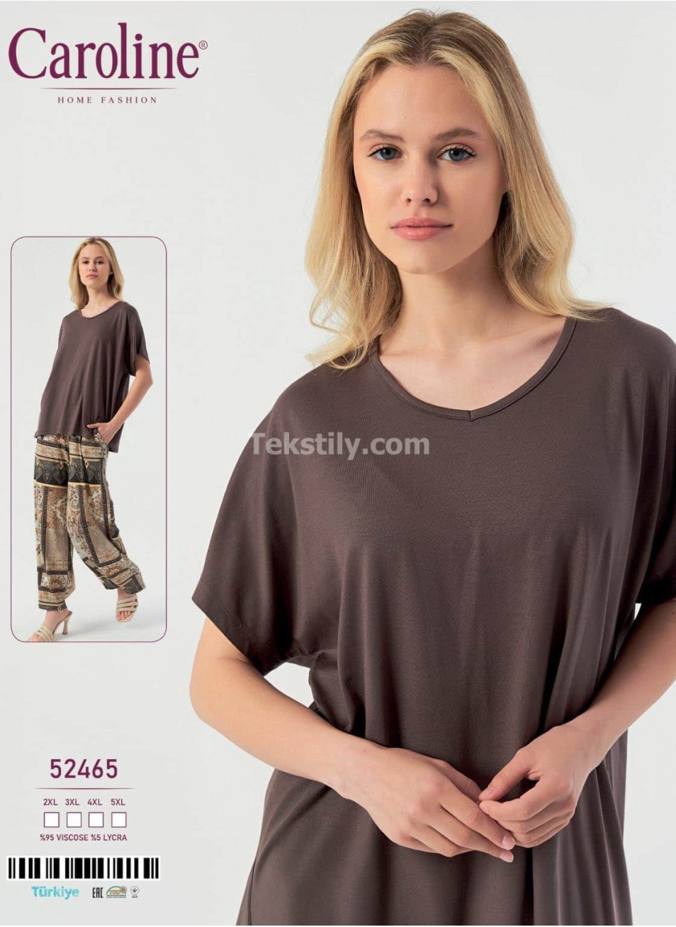 Женская Пижамa Caroline (2XL+3XL+4XL+5XL) 